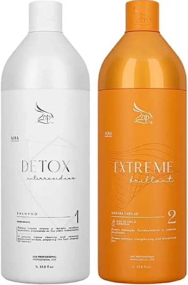 Zap Extreme Brilliant - Kit Escova Progressiva Óleo de Chia e Queratina 2x 1L
