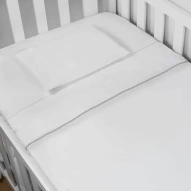 Jogo de Lençol 3 Peças Berço Americano em Malha Penteada 100% Algodão Macia e confortável Baby Deluxe