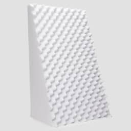 Travesseiro Triangular Anatômico Casca De Ovo Sem Capa Apoio Encosto Costa Leitura Antirefluxo (Branco)