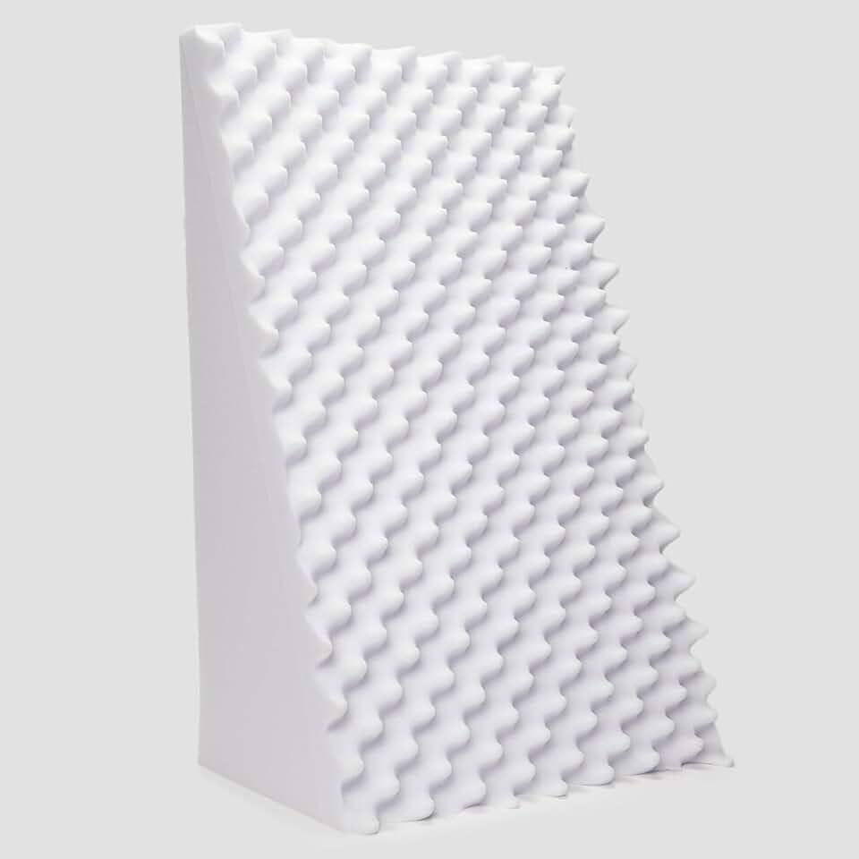 Travesseiro Triangular Anatômico Casca De Ovo Sem Capa Apoio Encosto Costa Leitura Antirefluxo (Branco)