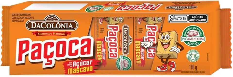PACOCA RETANGULAR C/MASCAVO 180G