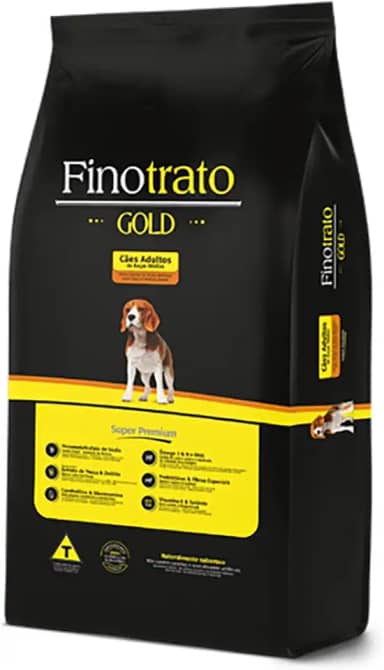 Ração Finotrato Gold Caes Adultos Raças Medias 15kg