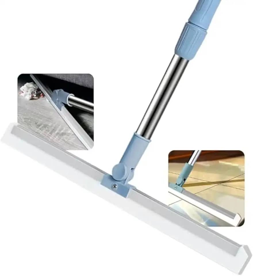 Rodo Vassoura Mágica 2 em 1 com Raspador de Silicone 50cm Ideal para Limpeza de Vidros Pisos e Superfícies Uso Doméstico e Comercial