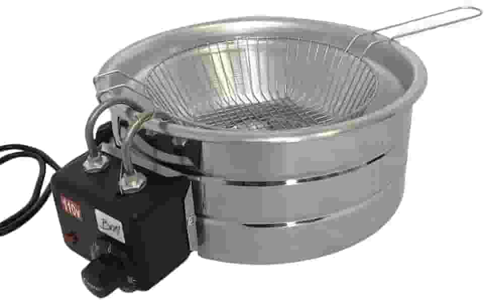 Fritadeira Elétrica Inox Redonda Tacho 5 Litros BONI 220 V