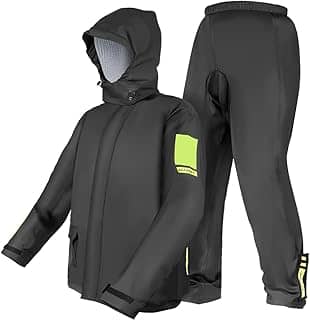 Capa de Chuva Motoqueiro, Capa de Chuva Moto, Preto, Tamanho G, Nylon, Refletividade Noturna, Punhos com Dupla Camada, Capuz Destacável, Cordão Ajustável