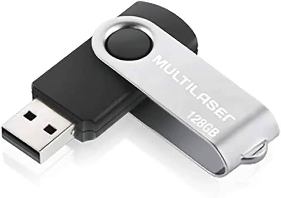 Pen Drive Twist 128GB USB com Leitura até 10MB/s e Gravação até 3MB/s Preto Multi - PD591