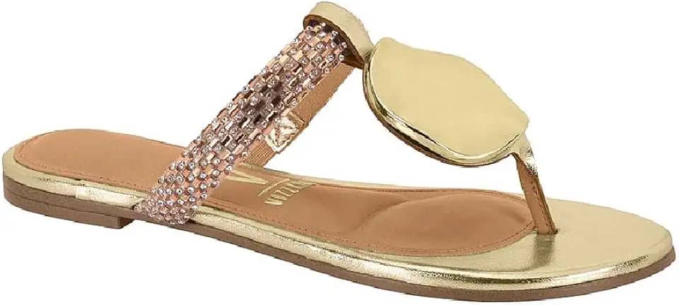 Sandalia Vizzano Rasteirinha Ref 6448.323.27122 Bege/ouro/dourado 039