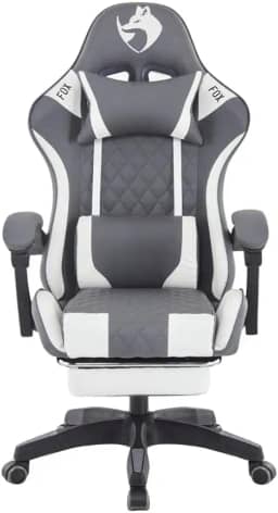 Cadeira Gamer Fox Racer Luna com Apoio de Pés UT-B200 Cinza