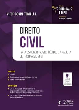 Tribunais E Mpu Direito Civil Para Técnico E Analista - 9 Edição 2025 Juspodivm