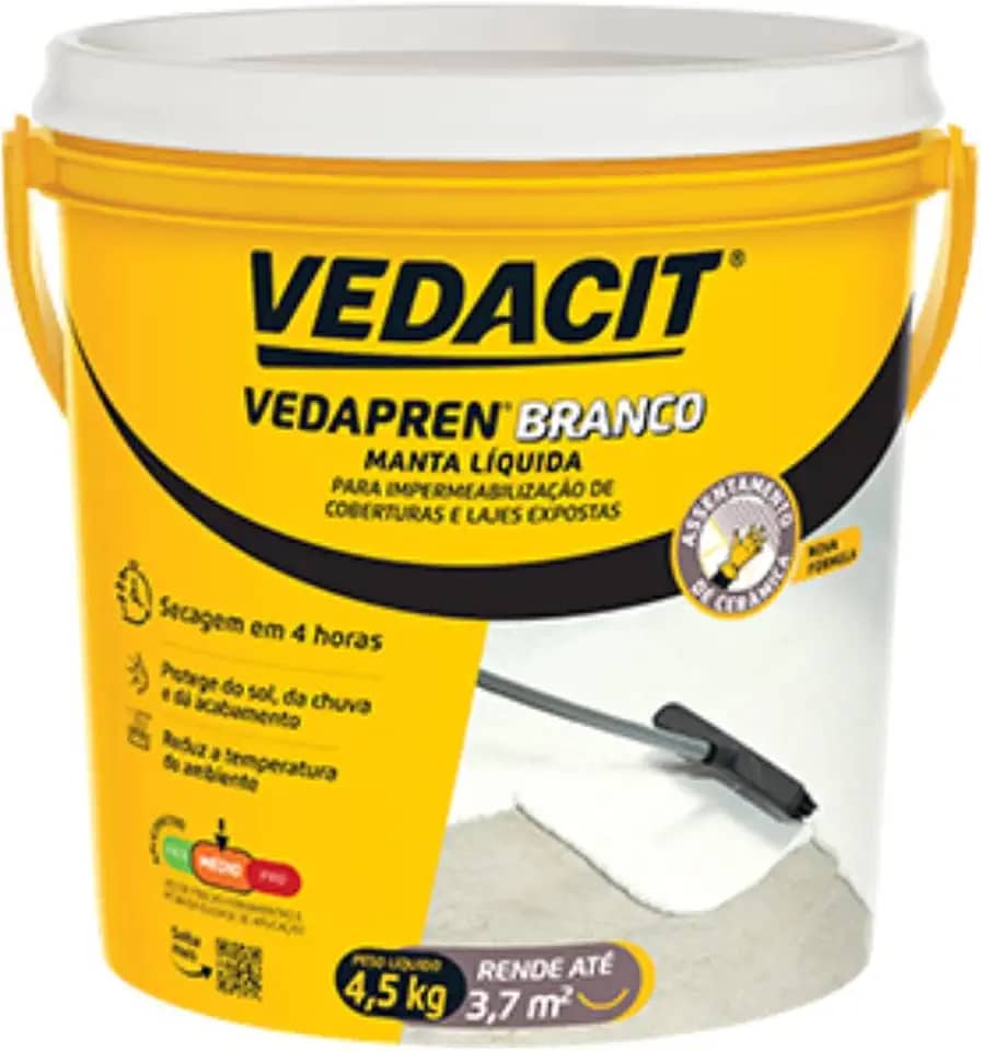 Manta Líquida Vedapren, Branco, 3.6 L, Vedacit