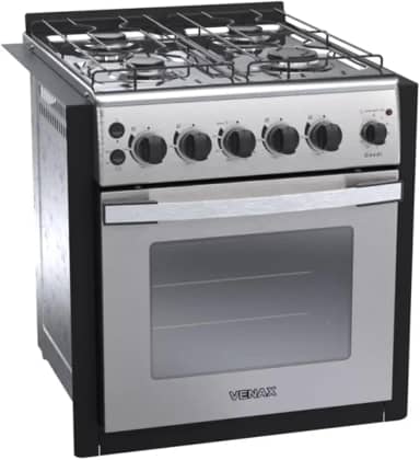 Fogao de Embutir 4 Bocas Venax Gaudi Platinum GII Inox Gas GLP 127v