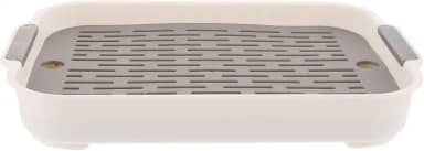 Luxshiny Caixa de Areia para Coelhos, Penico de Plástico para Coelhos, Suprimentos para Gaiolas de Animais de Estimação Pequenos, Caixa de Treinamento para Coelhos, Branca, 25,7 X 19,3 X 3,6 Cm