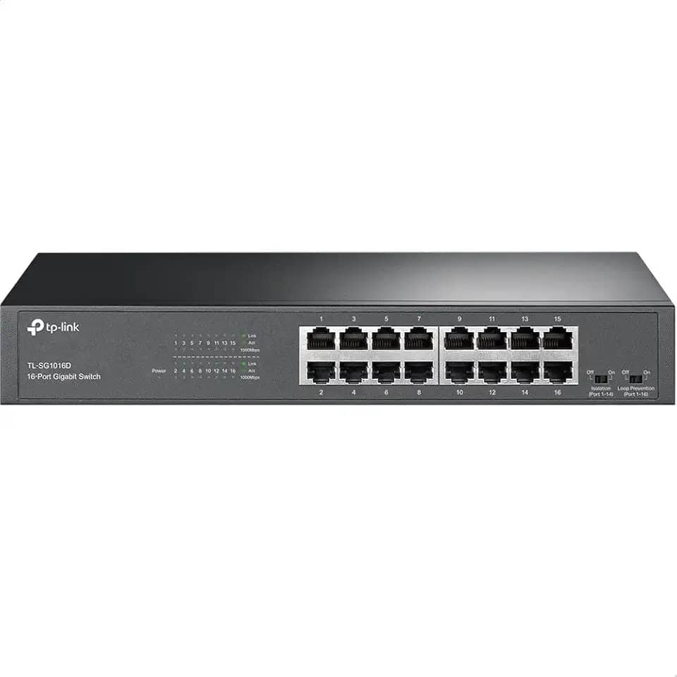 Switch 16 portas TP-Link TL-SG1016D - Gigabit