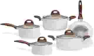 Brinox - Jogo de Panelas Antiaderente Ceramic Life 5 Peças com Fundo de Indução - Vanilla