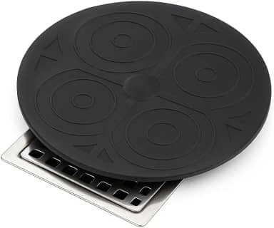 Protetor de Ralo Redondo Multiuso 17cm em PVC Preto Tampa Vedante para Ralos de Banheiro, Cozinha e Lavanderia Evita Mau Cheiro Baratas e Entupimentos