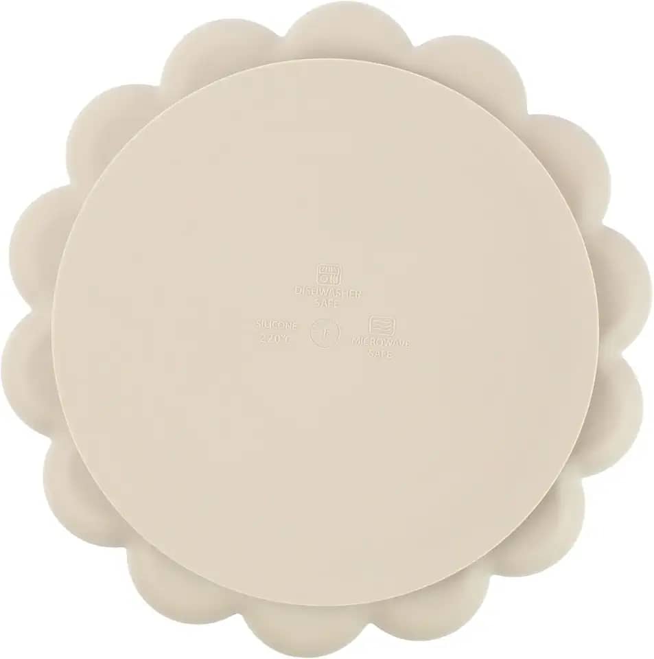 Clingo Prato De Silicone Com Ventosa Leão Fendi, Bege