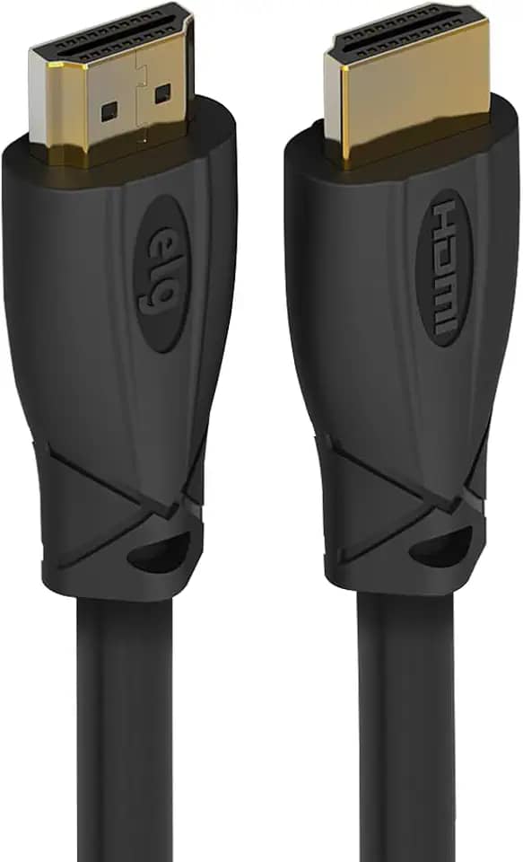 ELG, HD8K50, Cabo HDMI 2.1V, Áudio e Vídeo, Comprimento de 5 metros, 3D Ready, 8K, 4K, UltraHD, 144Hertz, 48Gbps, High Speed, Conectores em Cobre, Preto