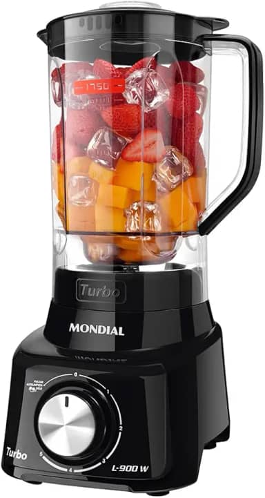 Liquidificador Turbo Full, Mondial, Preto, 900W, 220V - L-900 FB