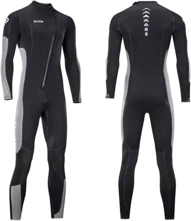Roupa de mergulho masculina e feminina de neoprene de 3 mm com zíper frontal para mergulho, surfe, água fria