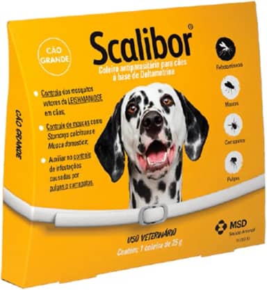 Scalibor® 25g - Coleira Antiparasitária contra mosquitos vetores da Leishmaniose - Cães porte grande 65cm - MSD Saúde Animal