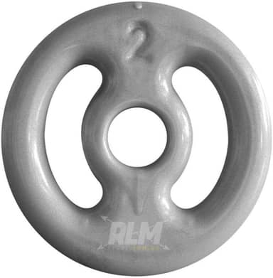 Anilha Emborrachada 2 Kg - Cinza