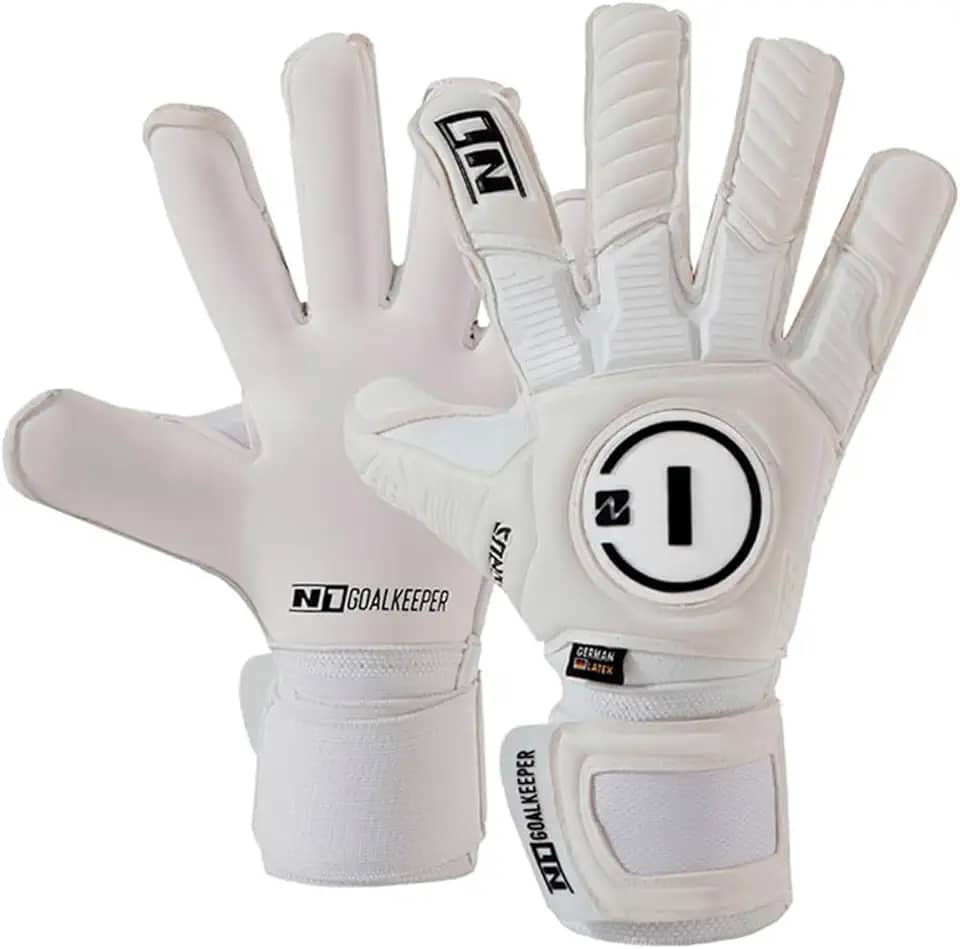 Luva De Goleiro Profissional N1 Horus Cor:White, Tamanho:8