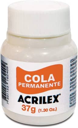 Cola Permanente Para Tecido, Acrilex, Pote de 37 Gramas