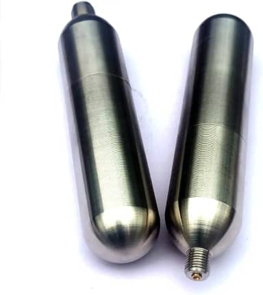 BEIST OUTDOOR Cartucho de CO2 recarregável de cilindro de 45 g de alta pressão para barril de cerveja cartucho de CO2 de aço inoxidável recarregável pneumático de 45 g