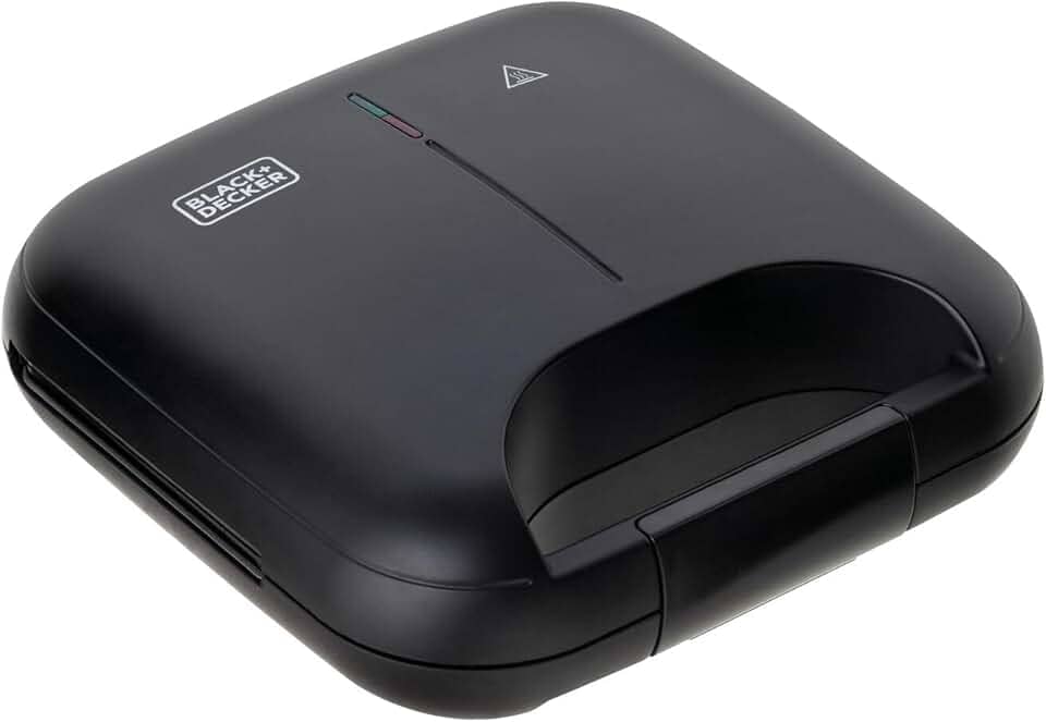BLACK+DECKER Grill Elétrico e Máquina de Waffle 2 em 1, Sanduicheira Grill com Chapas Antiaderente, Ideal para Waffles, Carnes e Outros Alimentos, Modelo GW750, 220V