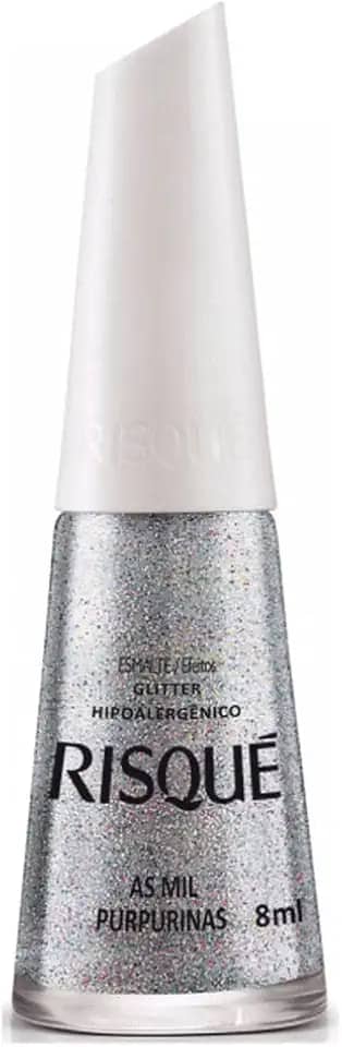 Esmalte Efeitos Mil Purpurinas, Risqué, 8 Ml