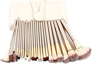 Lm Kit Pincel De Maquiagem Com 24 Peças E Estojo (Bege)