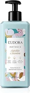 Eudora Creme Hidratante Desodorante Corporal Instance Algodão e Jasmim 400ml