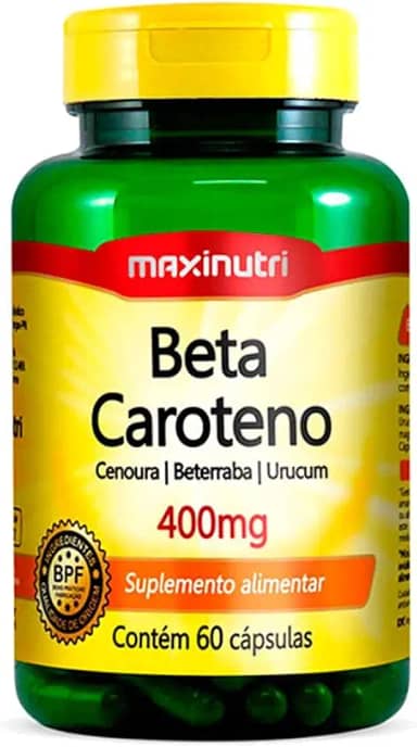 Beta Caroteno 400mg - 60 Cáps, Maxinutri