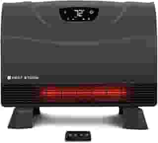 Heat Storm Aquecedor de ambiente infravermelho Phoenix HS-1500-PHX, com pés fixáveis, controle remoto, eficiência energética-750-1500 Watts, piso ou parede cinza