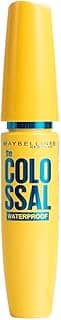 Maybelline NY The Colossal Volum' Express, Máscara de Cílios À Prova d'Água, 9x mais Volume por até 24h, Fórmula de Colágeno e Definição Intensa, Não Empelota, Cor Preto, 8ml