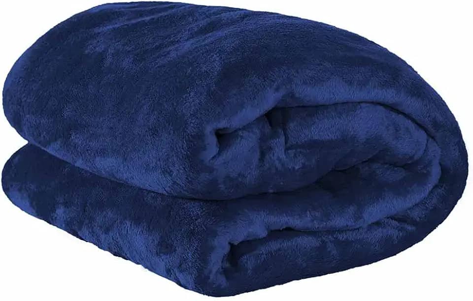 Cobertor Queen Manta Microfibra Fleece 01 Peça (Toque Aveludado) - Marinho