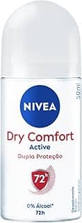 NIVEA Desodorante Antitranspirante Roll On Dry Comfort 50ml - Proteção prolongada de 72h, dupla proteção com ativos antitranspirantes, sensação de axilas secas e frescas