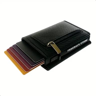 Carteira Com Fecho Magnetico Imã Slim Rfid Antifurto Compartimento Exclusivo Para Cnh Dinheiro Compacta do Futuro Completa Inteligente Mágica Porta Cartão Pop Up ML04 Federal's Store