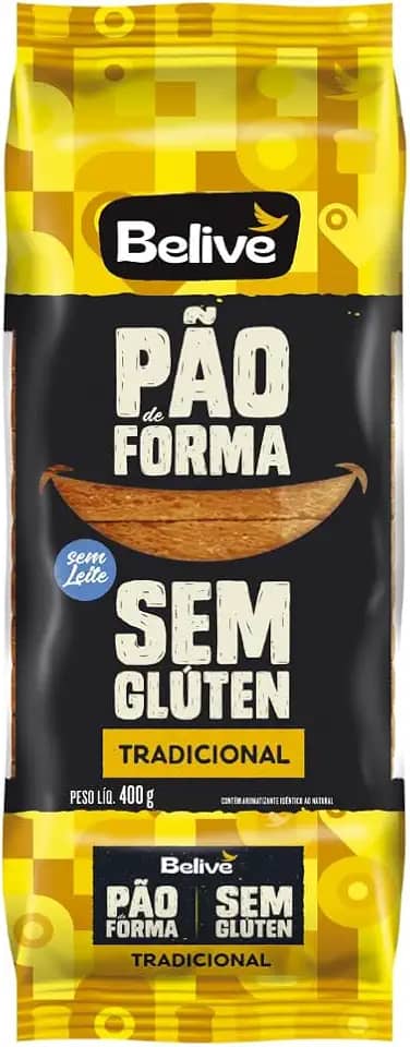 Pão de Forma Tradiconal sem Glúten 400g - Belive