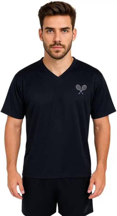 Pijama Masculino Verão Gola V Camisa Manga Curta Short Adulto Davi