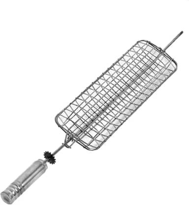 Espeto Grelha Côncava Giratória Cromado Aço Carbono 67,5cm Issi Grill