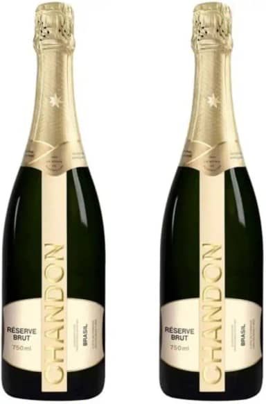 KIT 02 CHANDON RESERVE BRUT ESPUMANTE BRASILEIRO 750ML