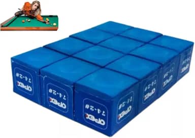 Giz Apex para Sinuca e Bilhar, 12 Unidades, Azul