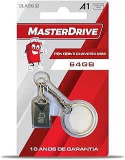 Mini Pendrive 64GB MasterDrive PREMIUM - Pen Drive 64GB Ultra Rápido Tipo Chaveiro Original À Prova D'agua…