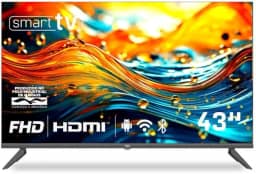 Smart TV HQ 43' Full HD tela sem bordas Sistema Android Design Slim HQS43NKHM