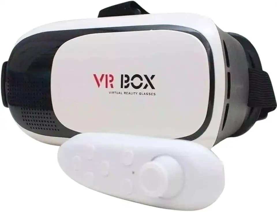 Óculos VR Box 3D com Controle Bluetooth – Realidade Virtual para Celular, Jogos, Filmes e Vídeos 360