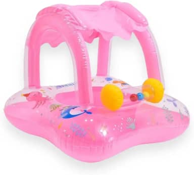 Boia Bote Infantil Com Cobertura Baby Piscina Praia Crianças Inflável Premium