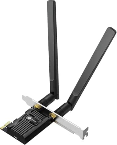 TP-Link Placa WiFi WiFi 6 PCIe para PC Desktop AX1800, Bluetooth 5.2, WPA3, 802.11ax Adaptador sem fio de banda dupla com MU-MIMO, latência ultrabaixa, suporta apenas Windows 11, 10 (64bit)