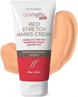 Cicatrissim Red Creme Para Estrias Vermelhas e Roxas - Suaviza Estrias, Uniformiza e Firma a Pele - Todos os Tipos de Pele - 150g
