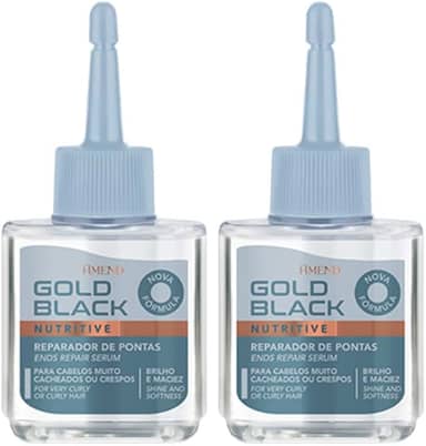 Kit Reparador De Pontas Amend Gold Black 2x30ml
